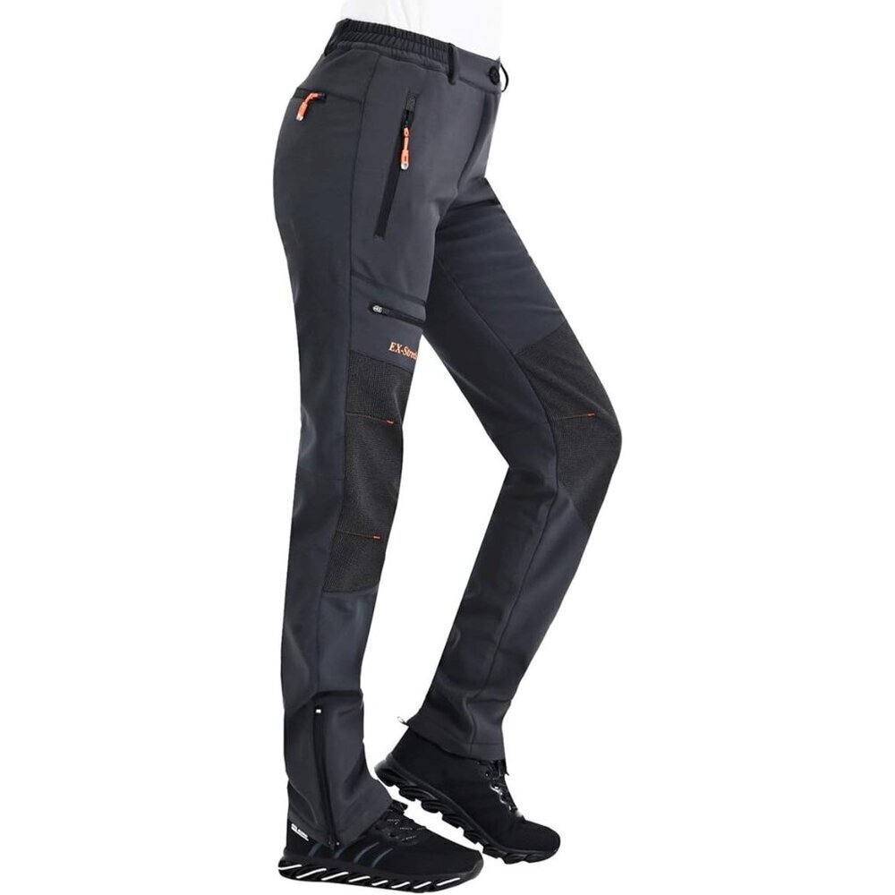 Womens Outdoor Snow Ski Pants Waterproof Hiking Insulated Softshell Pants Snowbo
